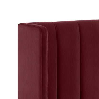 Central Park 195x120cm King Bedhead - Wine Velvet
