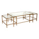 Cocktail Glass Nesting Coffee Table - Antique Gold