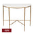 Heston Marble Demilune Table - Brass