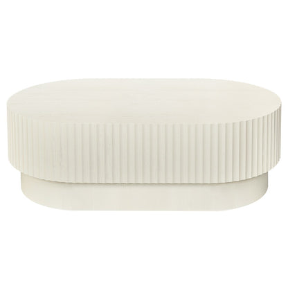 Avery Oval Coffee Table - Ivory
