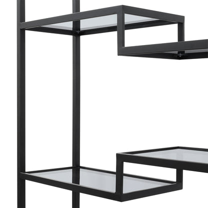 Mistique Glass Shelving Unit - Black