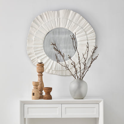 Corfu 108x102cm Wall Mirror - White