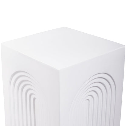 Arc Concrete Stool - White
