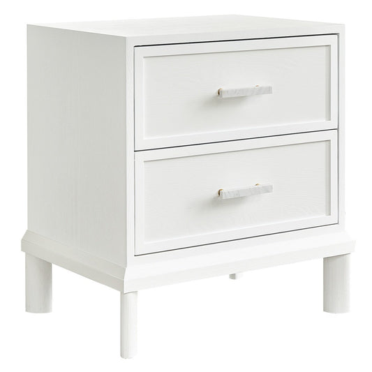 Jill 60x65cm Bedside Table - White