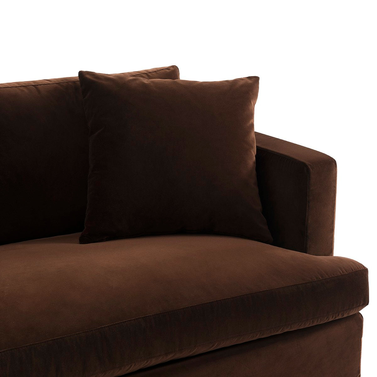 Birkshire 2 Seater Slip Cover Sofa - Dark Chocolate Velvet