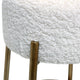 Nino Kitchen Stool - White Boucle