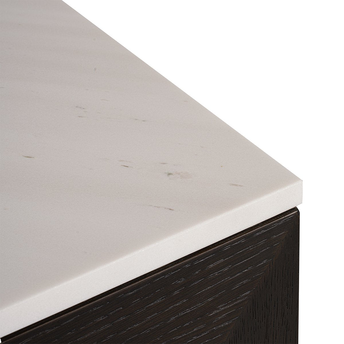 Benedict Smoked Oak Buffet - White Marble