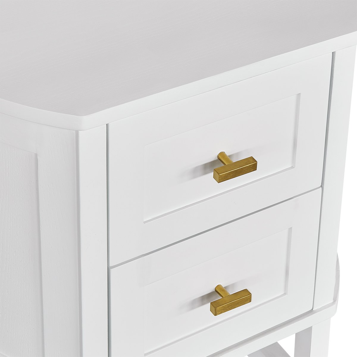 Theodore 55x60cm Bedside Table - White