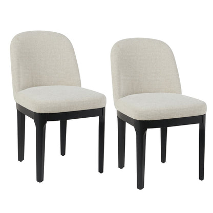 Jamie Black Dining Chair Set of 2 - Natural