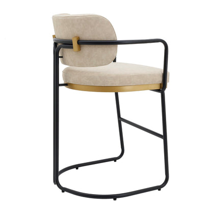 Charly Kitchen Stool – Beige Vegan Leather