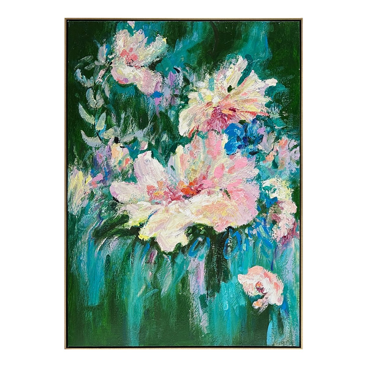 Blooming Set of Two Oil On Canvas Painting