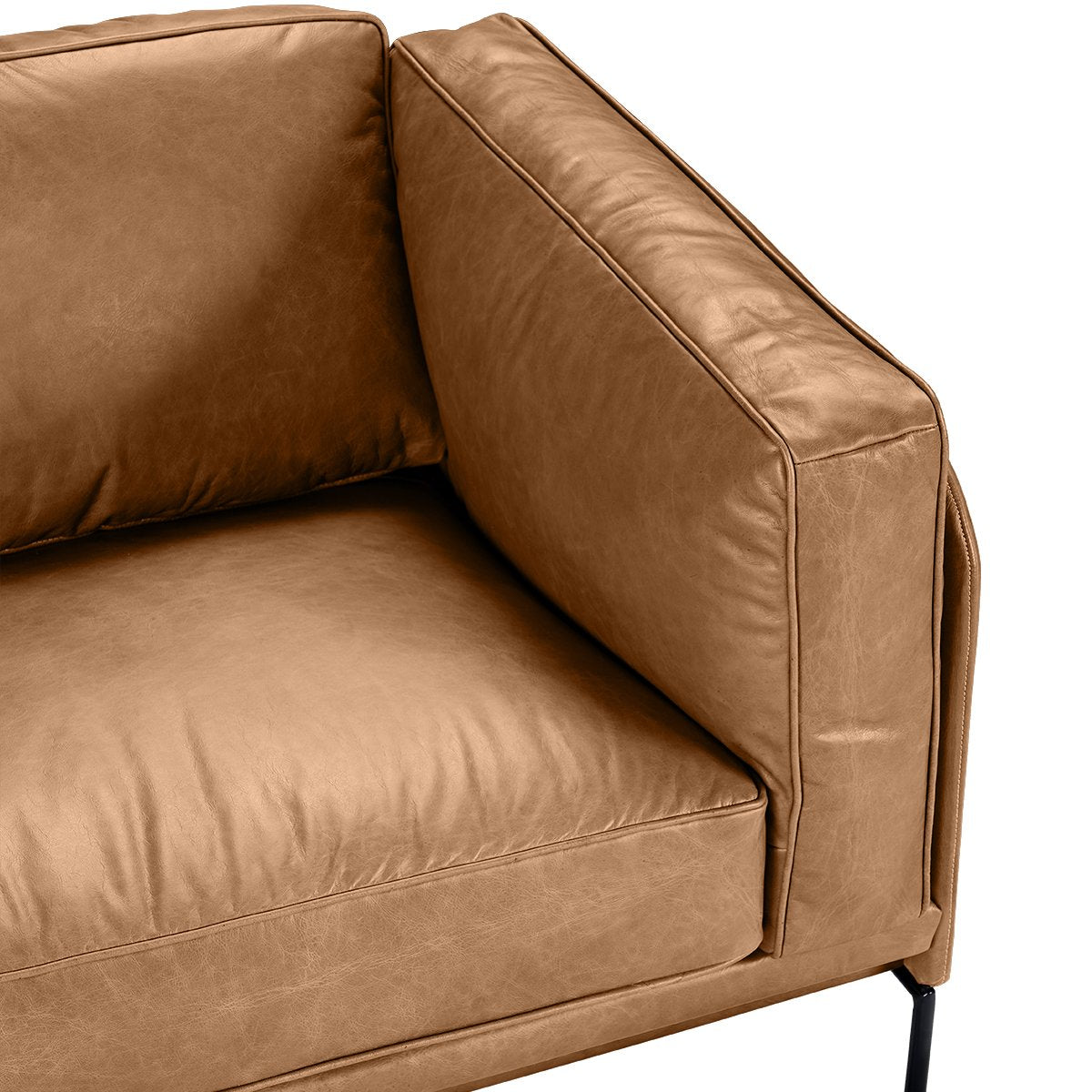 Keaton 2.5 Seater Sofa - Light Brown Leather