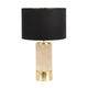 Paola Travertine Table Lamp - Black Shade