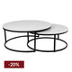 Chloe Stone Nesting Coffee Tables - Black