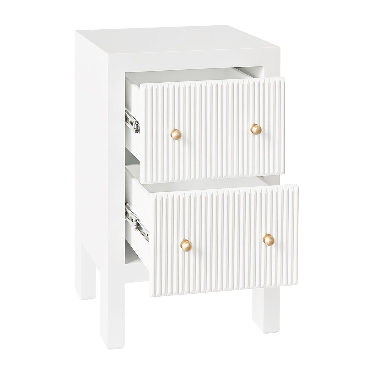Ariana 40x65cm Bedside Table - White
