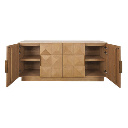 Benedict 170cm Natural Oak Buffet - Travertine