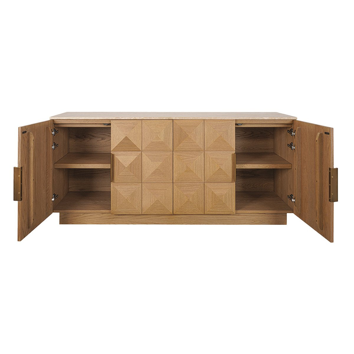 Benedict Natural Oak Buffet - Travertine