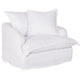 Hayman Slip Cover Arm Chair - White Linen