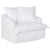 Hayman Slip Cover Arm Chair - White Linen