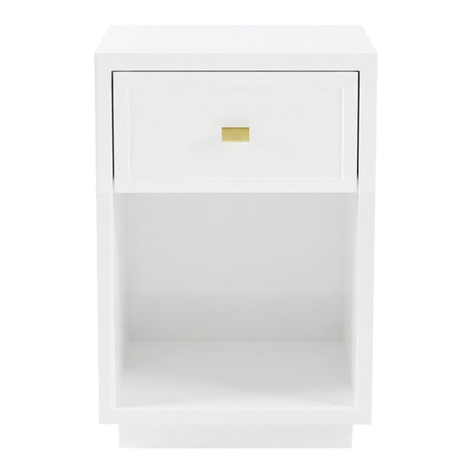 Logan Bedside Table - Petite White