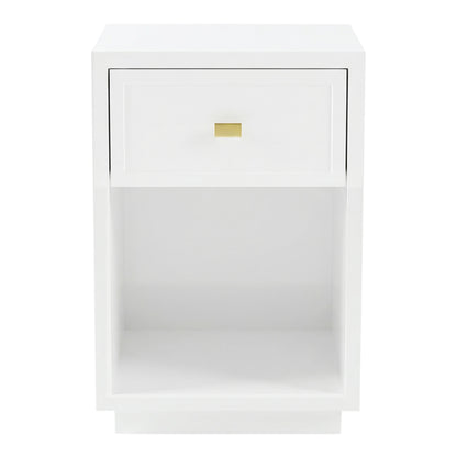Logan 40x60cm Bedside Table - White