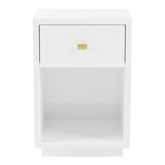 Logan 40x60cm Bedside Table - White