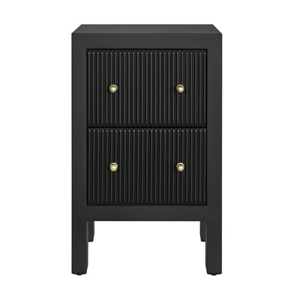 Ariana 40x65cm Bedside Table - Black
