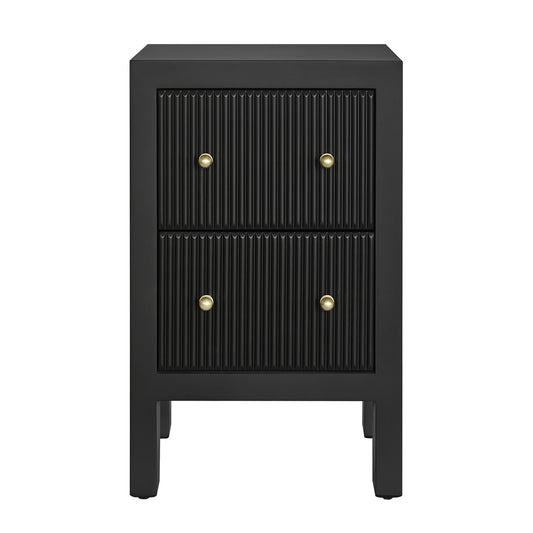 Ariana 40x65cm Bedside Table - Black