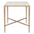 Heston Marble Square Side Table - Brass