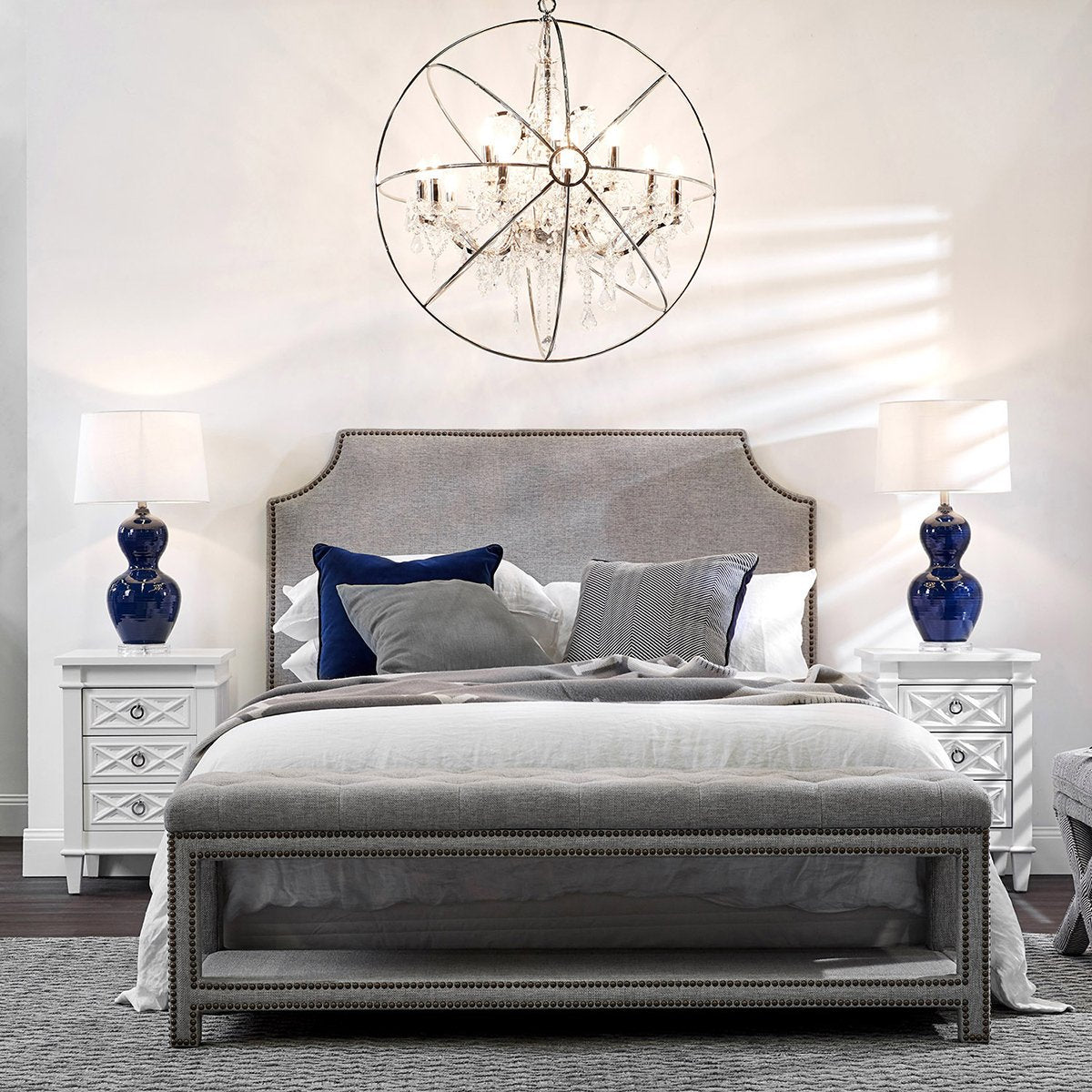 Plantation Bedside Table - Small White Set of 2