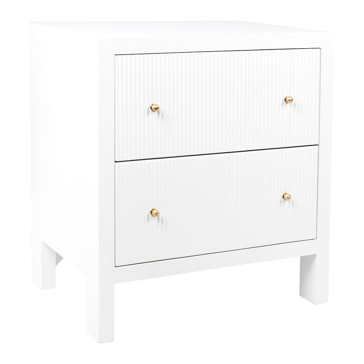 Ariana 67x76cm Bedside Table - White