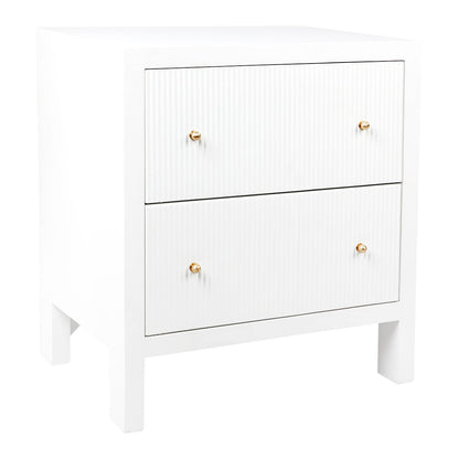 Ariana 67x76cm Bedside Table - White
