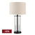 Left Bank Table Lamp - Black w Natural Shade