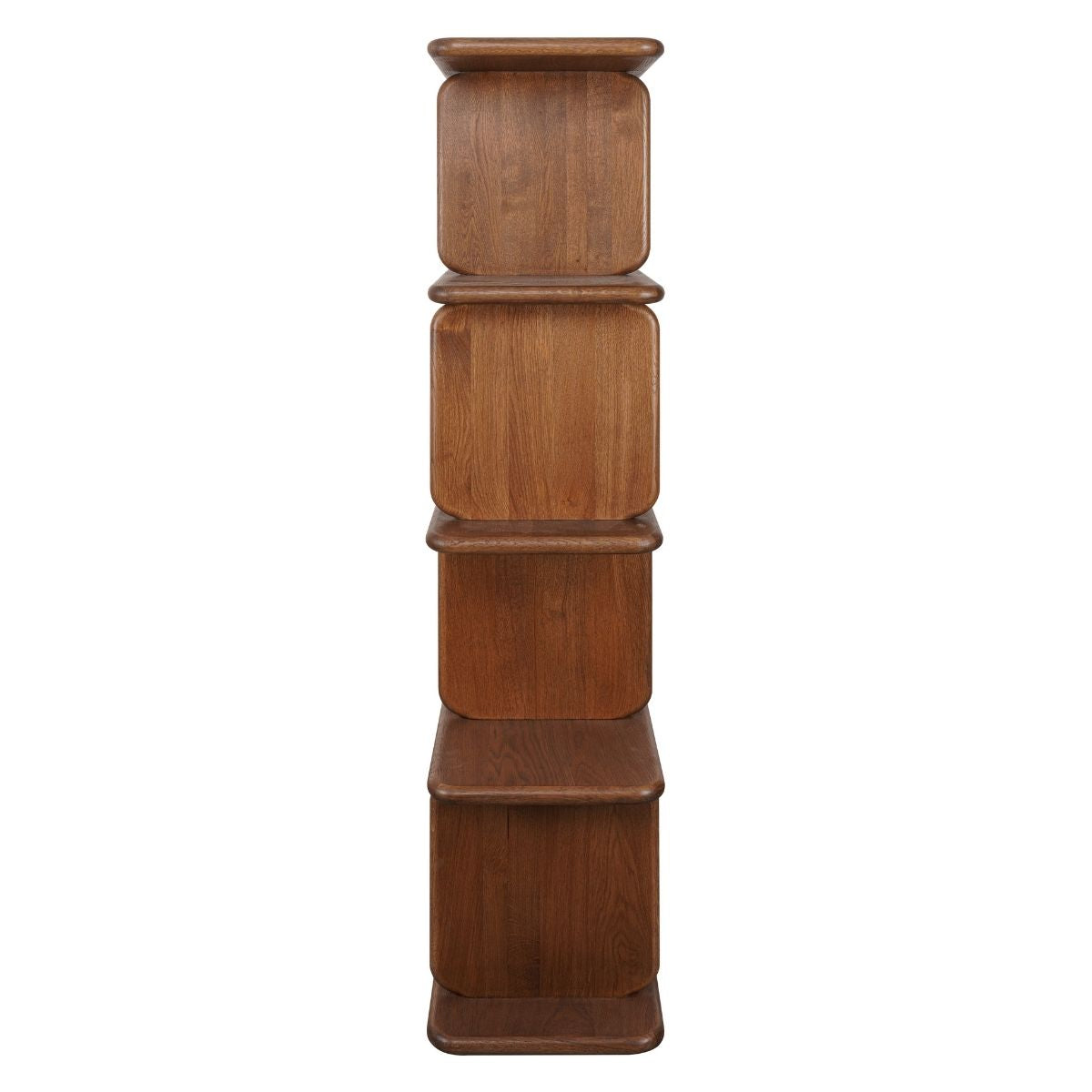 Tudor 140x160cm Oak Shelving Unit - 4 Tier Walnut