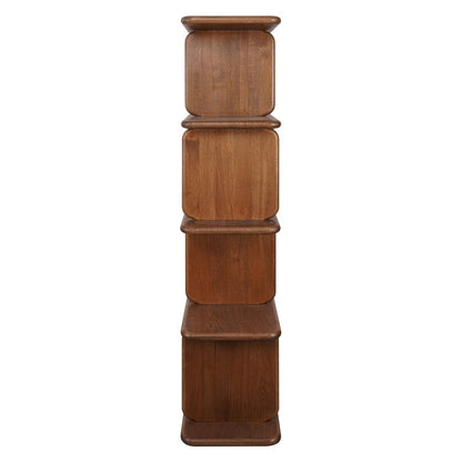 Tudor Oak Shelving Unit - 4 Tier Walnut