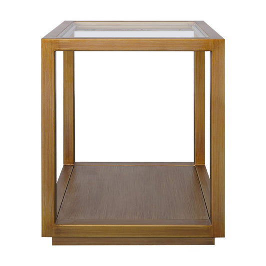Sadie Square Side Table - Medium Antique Gold