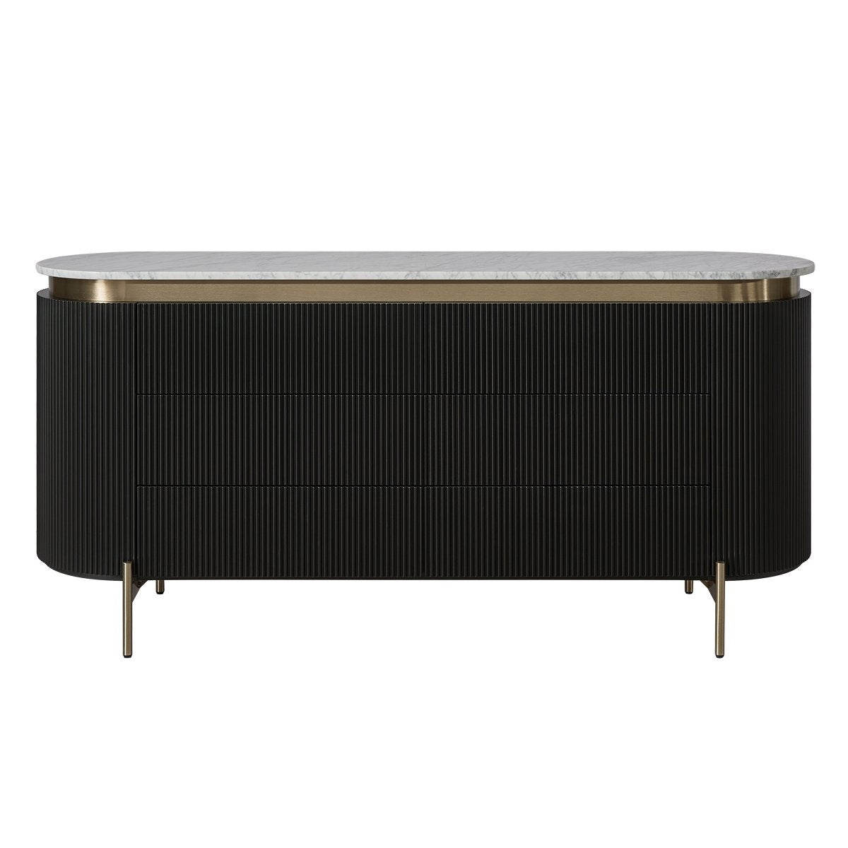 Demarco 6 Drawer Chest - Black - OUTLET NSW