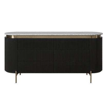 Demarco 6 Drawer Chest - Black - OUTLET NSW