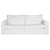 Bungalow 3 Seater Slip Cover Sofa - White Cotton