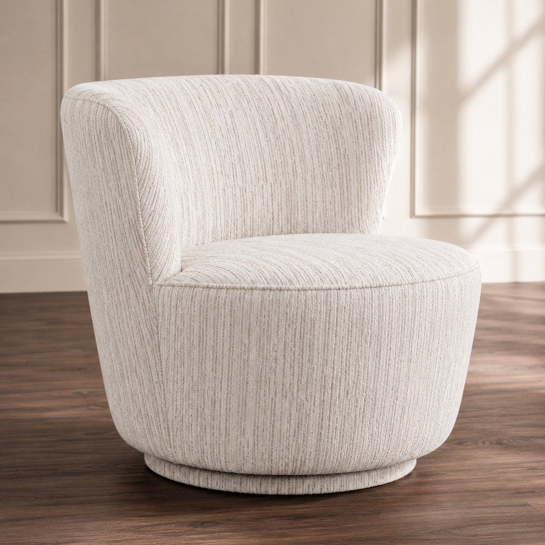 Alberta Swivel Chair - Ivory Weave