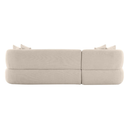 Greenwich Modular 3 Seater Sofa w Left Chaise - Natural Chenille