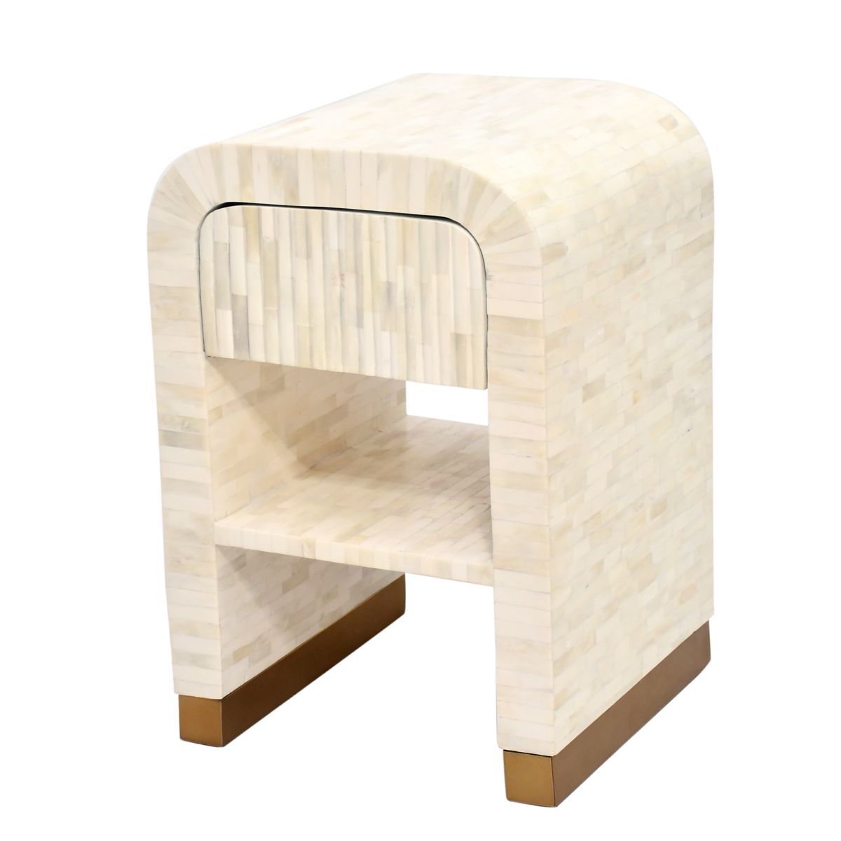 Makayla Bedside Table - Ivory