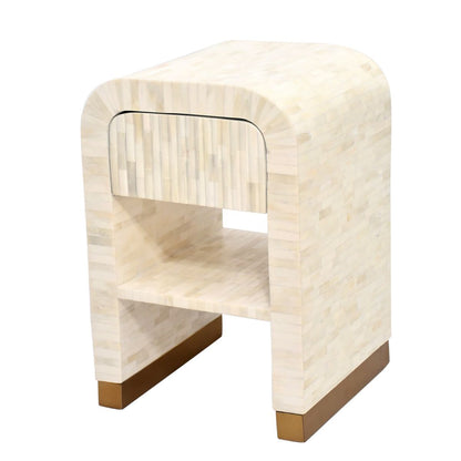 Makayla Bedside Table - Ivory