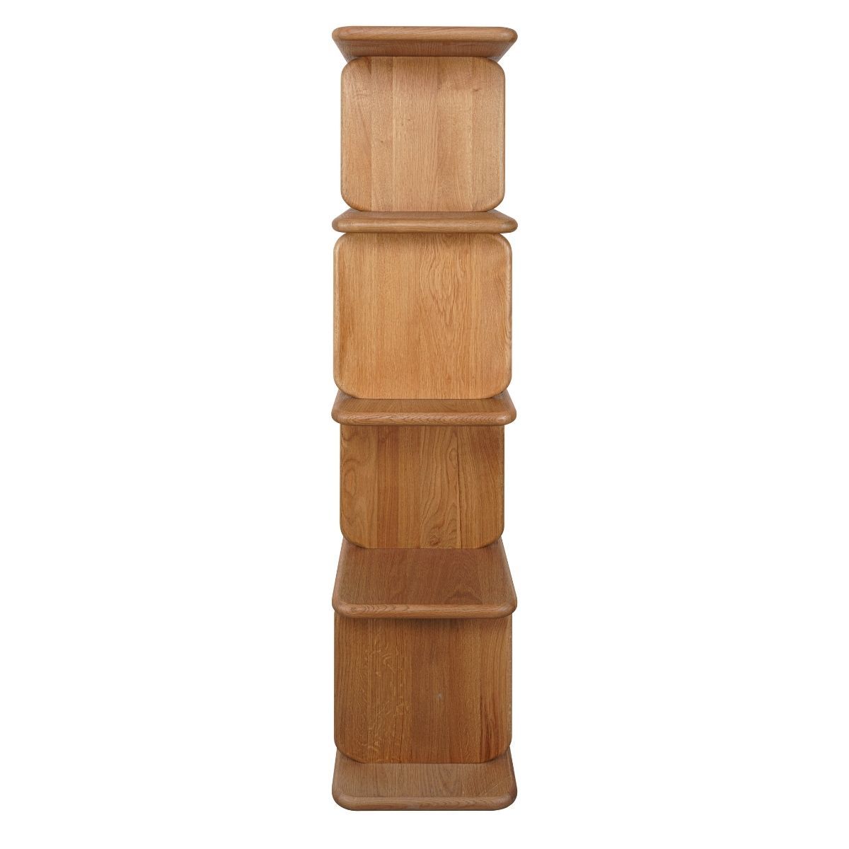 Tudor Oak Shelving Unit - 4 Tier Natural