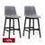 Jermaine Bar Stool Set of 2 - Stone Grey