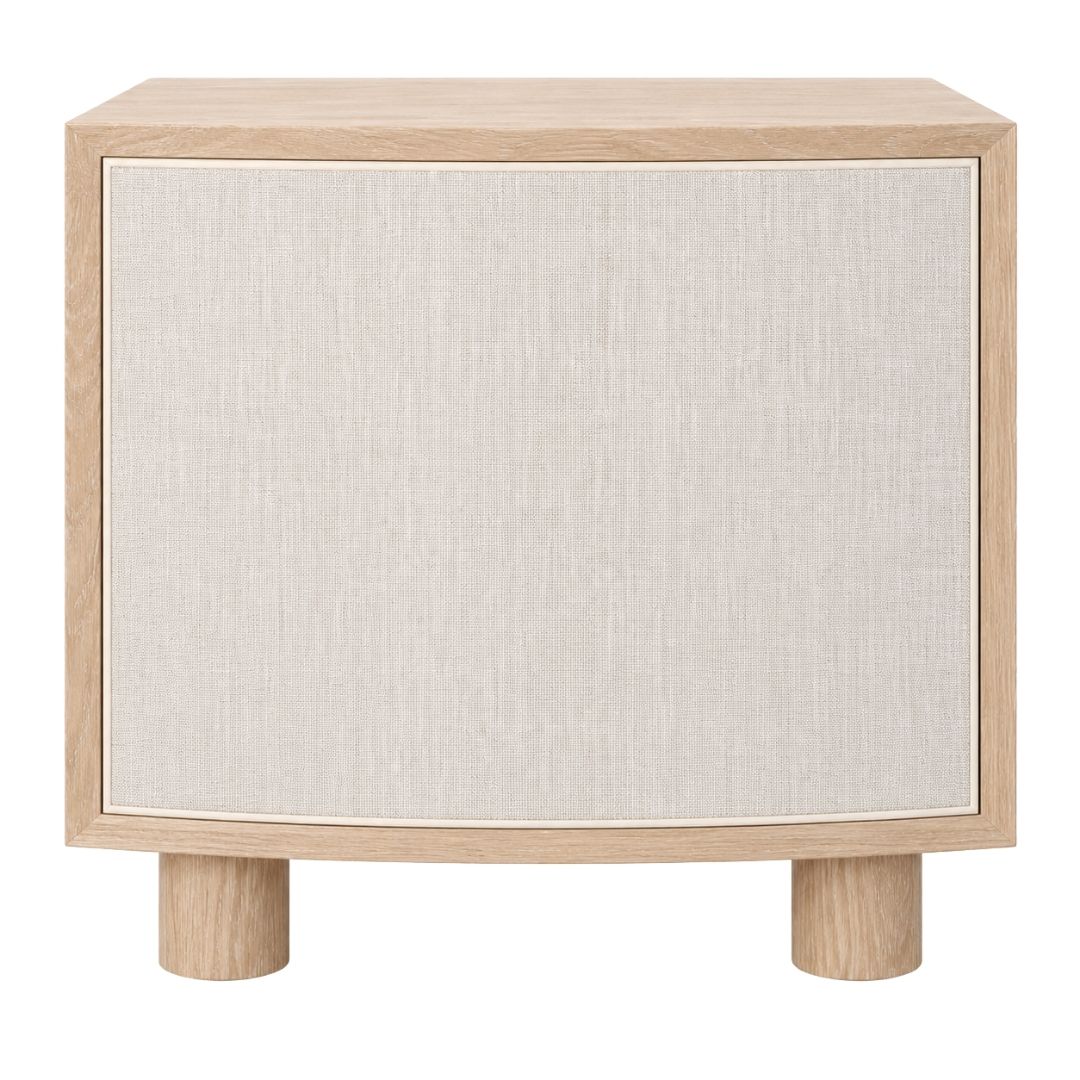Bessie 55x55.5cm 1 Door Bedside Table - Natural Oak - OUTLET NSW