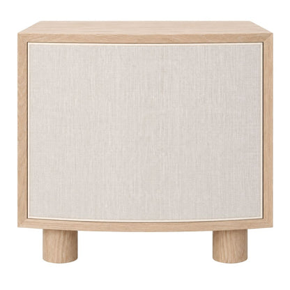 Bessie 55x55.5cm 1 Door Bedside Table - Natural Oak - OUTLET NSW