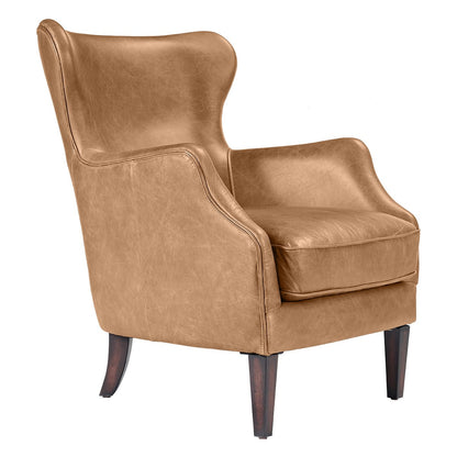 Marlon Arm Chair - Light Brown Leather