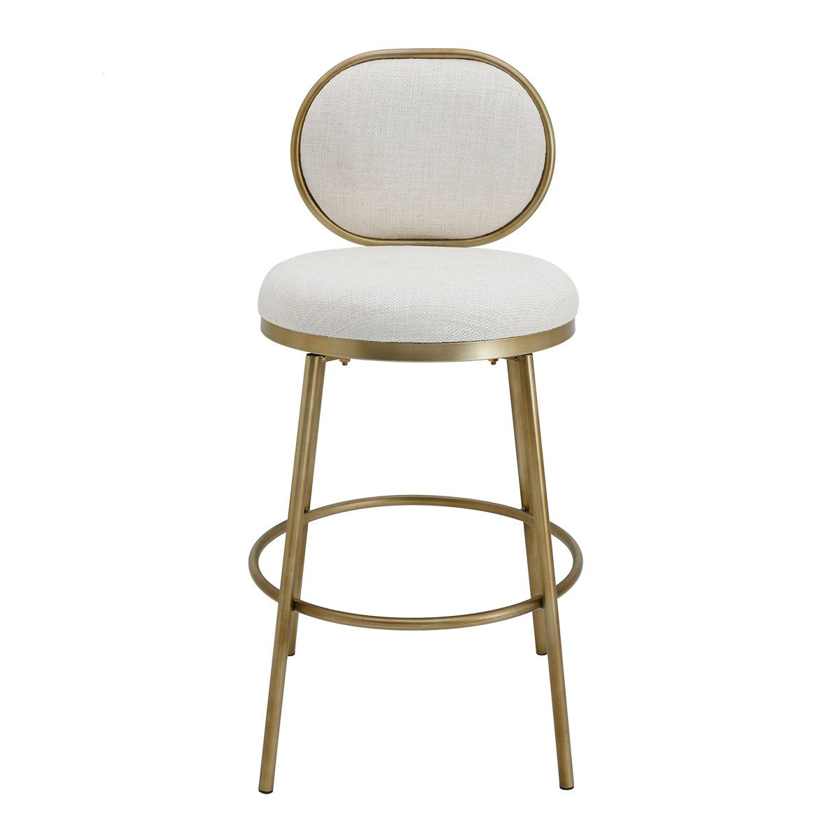 Eliza Swivel Kitchen Stool - Natural Linen