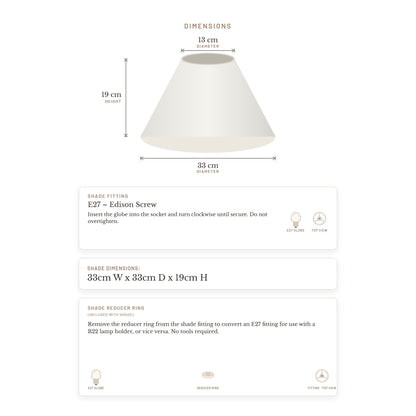 Messina Empire Shade - Small White